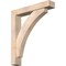 Ekena Millwork Thorton Block Smooth Bracket w/ Offset Brace, Douglas Fir, 5 1/2"W x 30"D x 34"H BKT0604X30X34THR05SDF - alternate 1